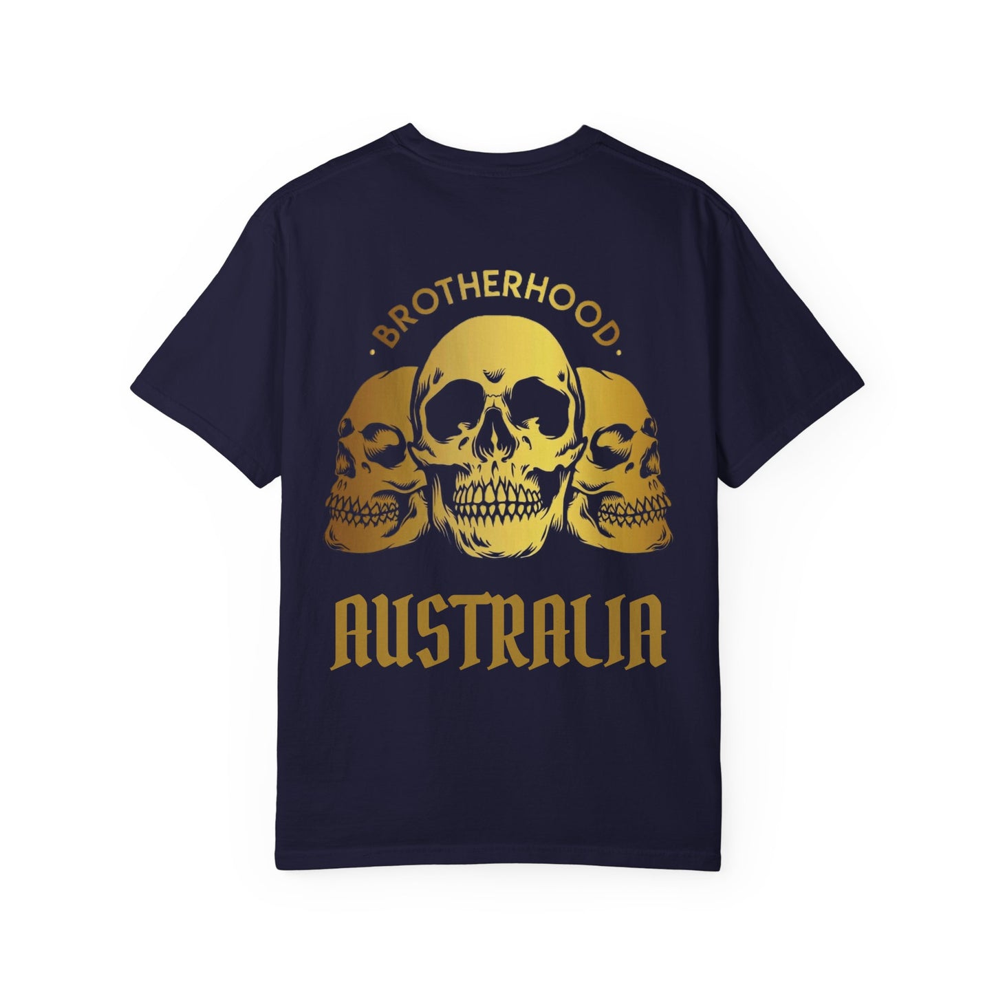 Brotherhood Skull Trio T-shirt | Skull Illustration, Dark Graphic Tee