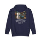 JDM Garage Photo Hoodie — Classic Car Workshop Pullover