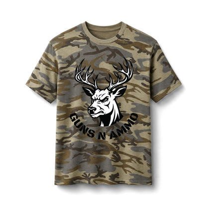 Angry Deer Cotton Camo Tee