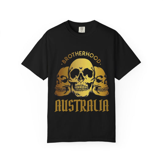 Brotherhood Skull Trio T-shirt | Skull Illustration, Dark Graphic Tee