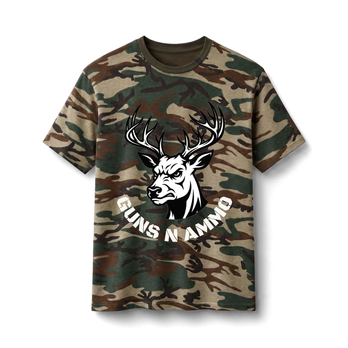 Angry Deer Cotton Camo Tee