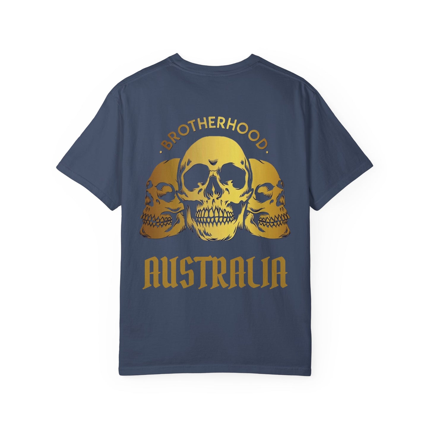 Brotherhood Skull Trio T-shirt | Skull Illustration, Dark Graphic Tee