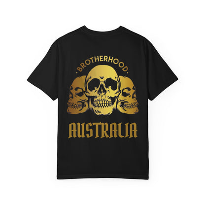 Brotherhood Skull Trio T-shirt | Skull Illustration, Dark Graphic Tee