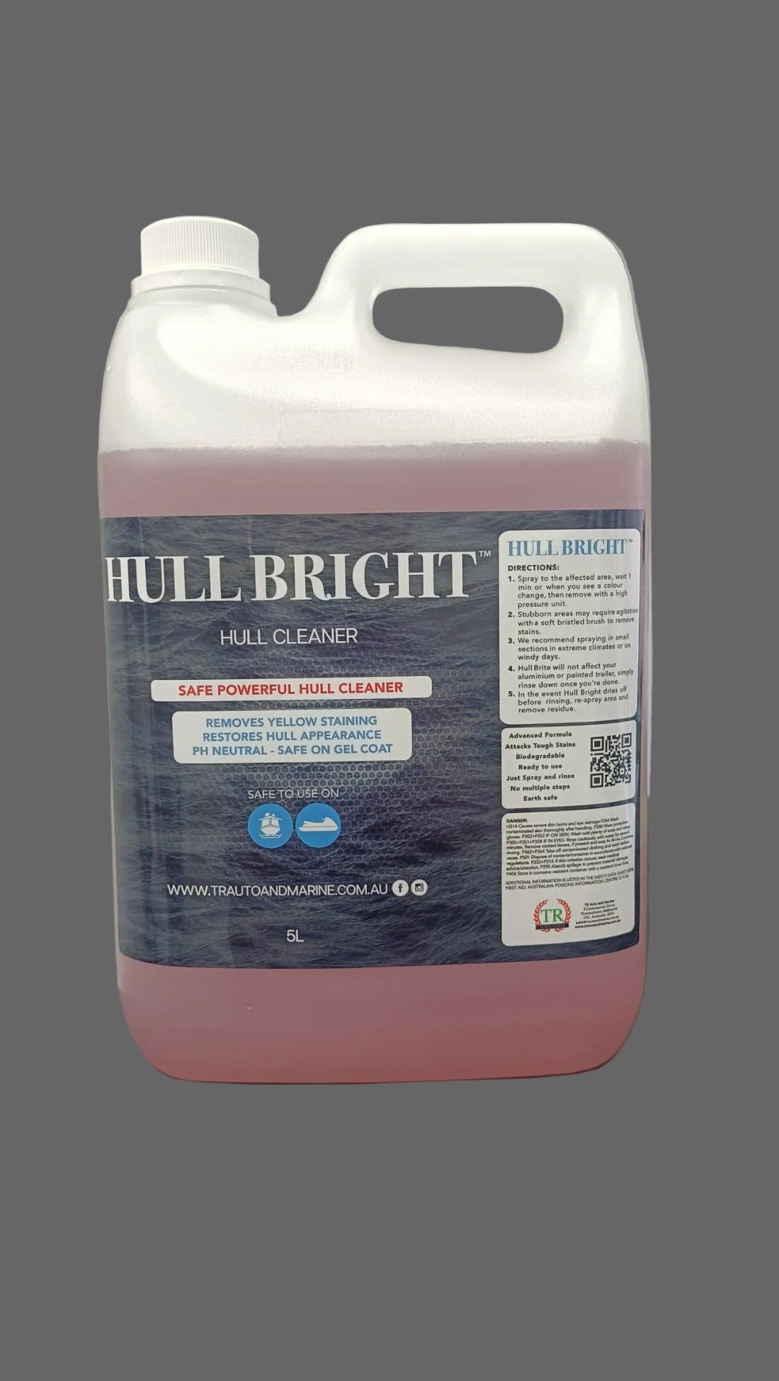 5ltrs of HULL BRIGHT HULL CLEANER STAIN REMOVER